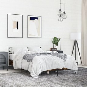 vidaXL Estrutura cama 140x190 cm derivados de madeira/metal