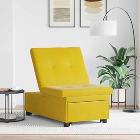 vidaXL Sofá-Cama Amarelo 194 x 67 x 82 cm Veludo