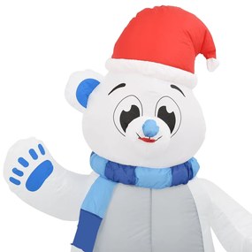 Urso Polar insuflável de Natal com LED de 2,4 m - Interior e Exterior