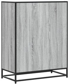 Sapateira 75x38x97,5 cm deriv. de madeira/metal cinzento sonoma