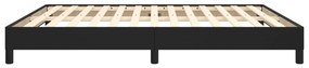 Estrutura de cama 160x200 cm couro artificial preto