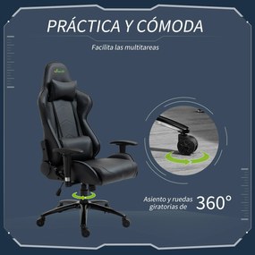 Vinsetto Cadeira de Gaming Ergonômica Cadeira de Jogo Giratória com Al