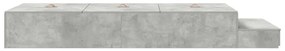 Cama com Arrumação Cinza Concreto 100x200 cm