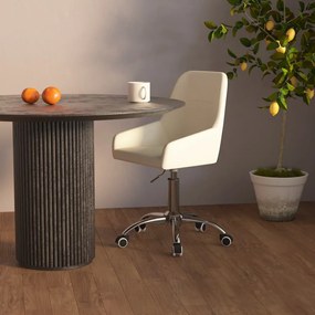 vidaXL Cadeira de escritório giratória tecido cor creme