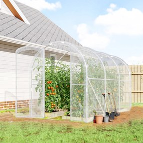 Estufa de jardim tipo túnel 3 x 2 x 2 m (6 m²) com porta articulada e lona de PE de 150 g/m² para legumes, plantas e flores