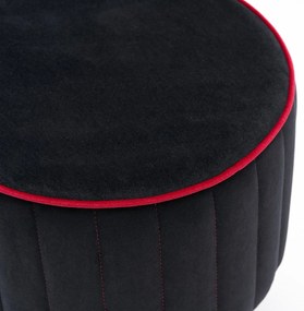 **** Pouffe Lindy – Anthracite &amp; Rosa – 40x40x40 cm

**