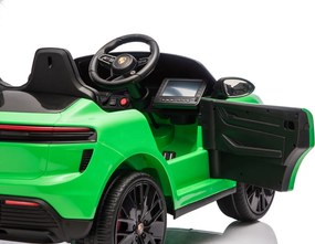 Carro elétrico para Crianças 2 a 6 anos 12V 4x4 Porsche Macan, Rodas de espuma EVA, Controle remoto Verde