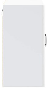 Armário de parede de cozinha porta vidro Lucca branco