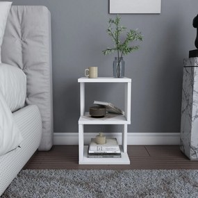 Mesa de Cabeceira Carter - Branco - 29,6x29,6x49,4 cm