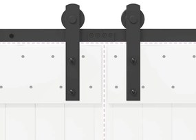 Kit de ferragens para porta deslizante 400 cm aço preto