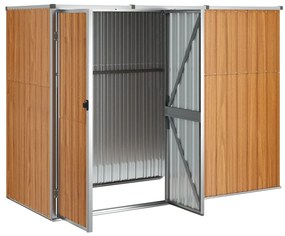 Abrigo p/ ferramentas jardim aço galvanizado castanho