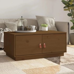 Mesa de centro 80x50x35 cm pinho maciço castanho mel