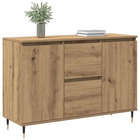 Sideboard vidaXL com portas e gavetas Carvalho Artesanal 101,5x35x70 c