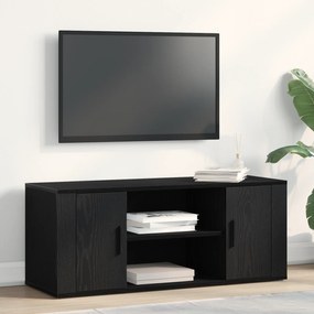 Armário para TV vidaXL Preto Carvalho 100x35x40 cm Madeira de Engenharia