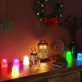 335812 vidaXL Velas pequenas LED sem chama 100 pcs colorido