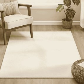 Tapete para sala de estar antiderrapante 120 x 170 cm bege cappuccino