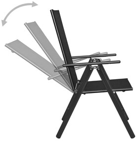 5 pcs conjunto de jantar para jardim alumínio preto