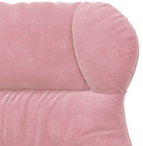 Poltrona Relaxante em Veludo Rosa