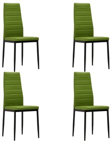vidaXL Cadeiras de jantar 4 pcs couro artificial verde lima