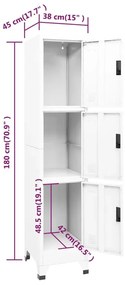 Cacifo 38x45x180 cm aço branco