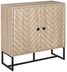 HOMCOM Aparador Sala Estar 2 Portas Prateleiras Armário Armazenamento Estilo Moderno Funcional 80x29,5x80 cm Madeira Preto | Aosom Portugal
