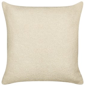 Conjunto de 2 almofadas decorativas em tecido bouclé creme 45 x 45 cm LEUZEA Beliani