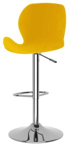 Bancos de bar 2 pcs veludo amarelo mostarda