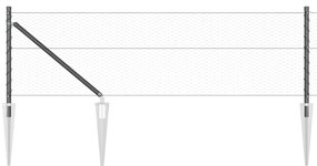 Cerca Hexagonal vidaXL Cinza 0.6x25 m Aço