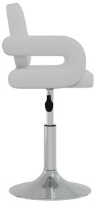 Cadeiras de jantar giratórias 2 pcs couro artificial branco