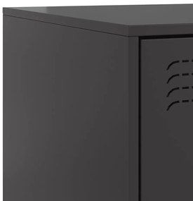 Mesa de cabeceira 34,5x39x44 cm aço preto