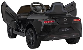 Carro elétrico para Crianças 12V Lexus LC500 Rodas de EVA, Assento de couro Preto