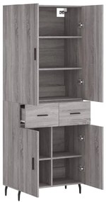 Armário alto 69,5x34x180 cm derivados de madeira sonoma cinza