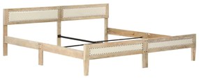 Estrutura de cama 200 cm madeira de mangueira maciça