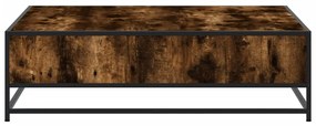 Mesa de centro derivados de madeira e metal carvalho fumado