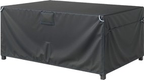 Capa impermeável para mobiliário de jardim de exterior em tecido Oxford 420D, com abertura de ventilação e saco de arrumação, 180 x 120 x 74 cm, preta
