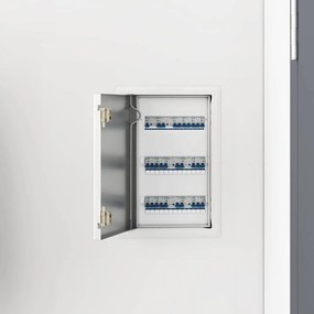 vidaXL Painel de Acesso Branco 33 x 23 x 3 cm Aço