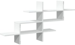 Prateleira parede 124,5x18x60,5 cm derivados de madeira branco