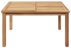 Mesa de centro Castanho 85 x 85 x 45 cm Madeira de teca sólida