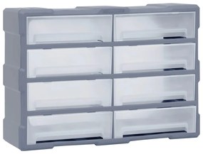 Caixa organizadora com 8 gavetas grandes 52x16x37 cm