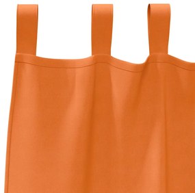 Cortinas 2 pcs Laranja Brilhante 260 x 140 cm Poliéster