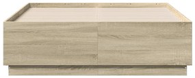 Estrutura de cama 135x190 cm derivados madeira carvalho sonoma