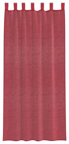Cortinas de voile com bolsos para varão 2 pcs vermelho tinto