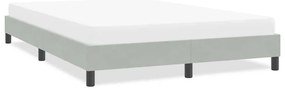 vidaXL Estrutura de cama sem colchão 160x220 cm veludo cinzento-claro