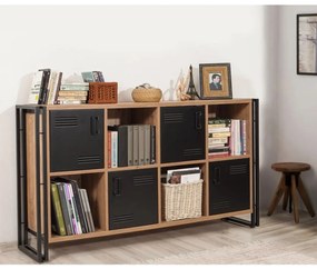 Conjunto de Mobiliário de Sala de Estar Cosmo – Pinho Atlântico Preto