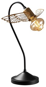 ****
Candeeiro de Mesa Angel – Preto e Dourado – 20 x 20 x 45 cm

**