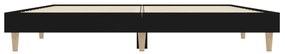 Estrutura de cama 140x190 cm derivados de madeira preto