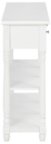 Mesa consola 110x30x76 cm derivados de madeira branco