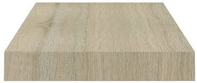 Prateleiras parede suspensas 4 pcs 40x23x3,8cm MDF cor carvalho