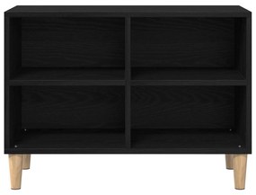 Gabinete de TV Carvalho Preto - 69.5x30x50 cm, Feito de Madeira de Eng