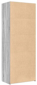 Armário alto 70x42,5x185 cm derivados madeira cinzento sonoma